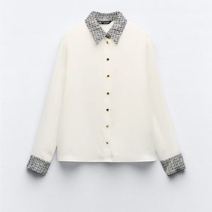 Zara button up top